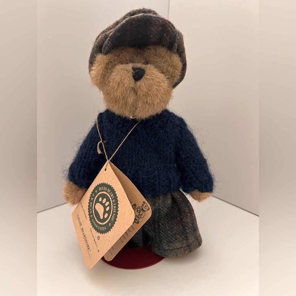 Boyds Bears Plush 'Chase Bearimore' in Navy & Brown Outfit